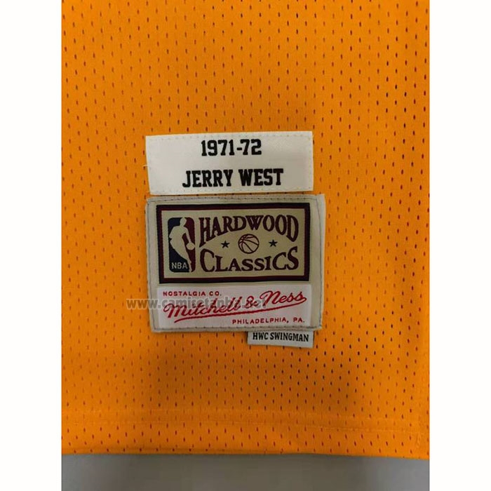Camiseta Los Angeles Lakers Jerry West #44 Mitchell & Ness 1971-72 Amarillo